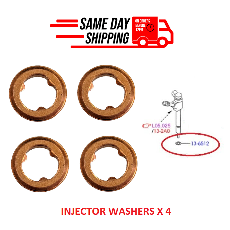 4 x Diesel Copper Injector Washers Fit For Ford PJ / PK Ranger 2.5 3.0 WE0113H51
