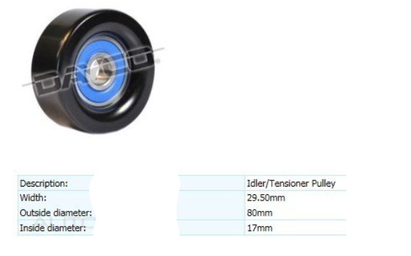 Drive Belt Idler Pulley for Subaru Outback FB25A 2.5L 08/14-12/20