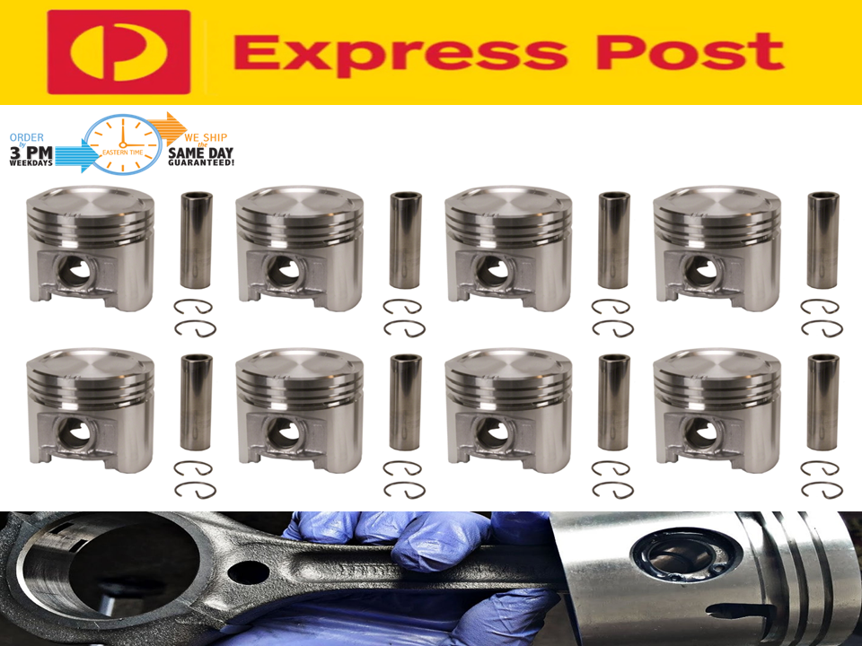 Cast Flat Top Piston Set for Holden V8 253 4.2L Red Blue