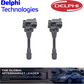 2x DELPHI Ignition Coils for Mitsubishi Lancer CE CG CH Nimbus UG 1.8L 2.0L 2.4L
