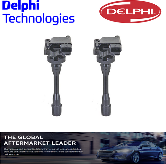 2x DELPHI Ignition Coils for Mitsubishi Lancer CE CG CH Nimbus UG 1.8L 2.0L 2.4L