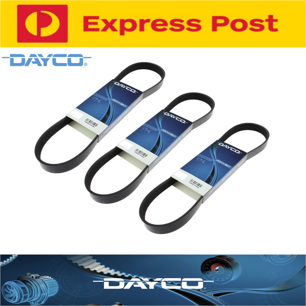 DAYCO A/C & Alternator & P/S Drive Belt Kit for Nissan Pathfinder R50 3.3L VG33E