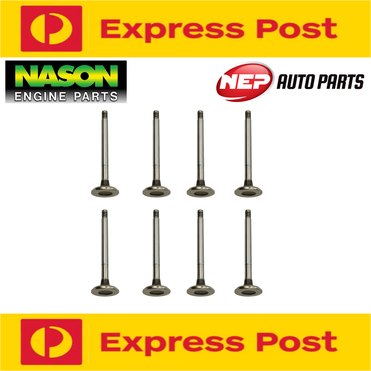 8 x Nason Exhaust Valves fits Holden Z14XEP Barina XC Combo XC