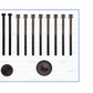 AJUSA Cylinder Head Bolt Set for Jeep Compass MK 2.4L ED3 12-17
