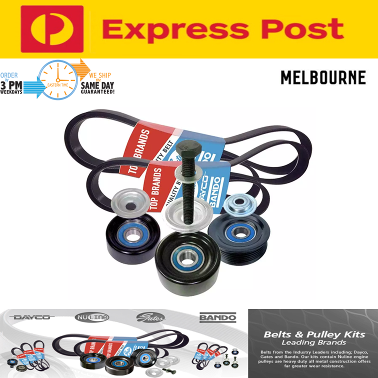 Belt & Pulley Kit for Holden Commodore VE 2006-2010 6L V8 OHV L98 Incl. SS HSV