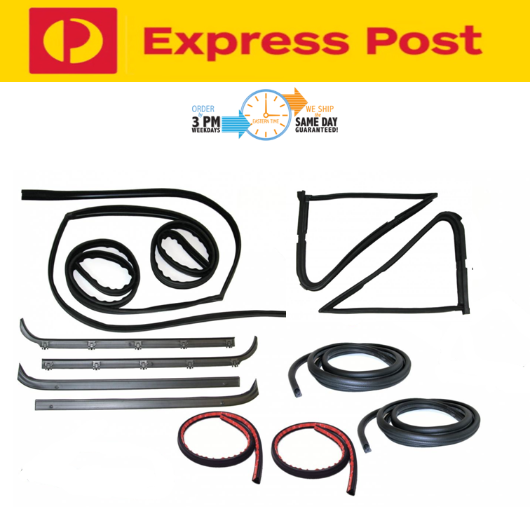 Ford F-100 F-150 Door Window Vent Seal Bailey Channel Weather Strip Set 81-86