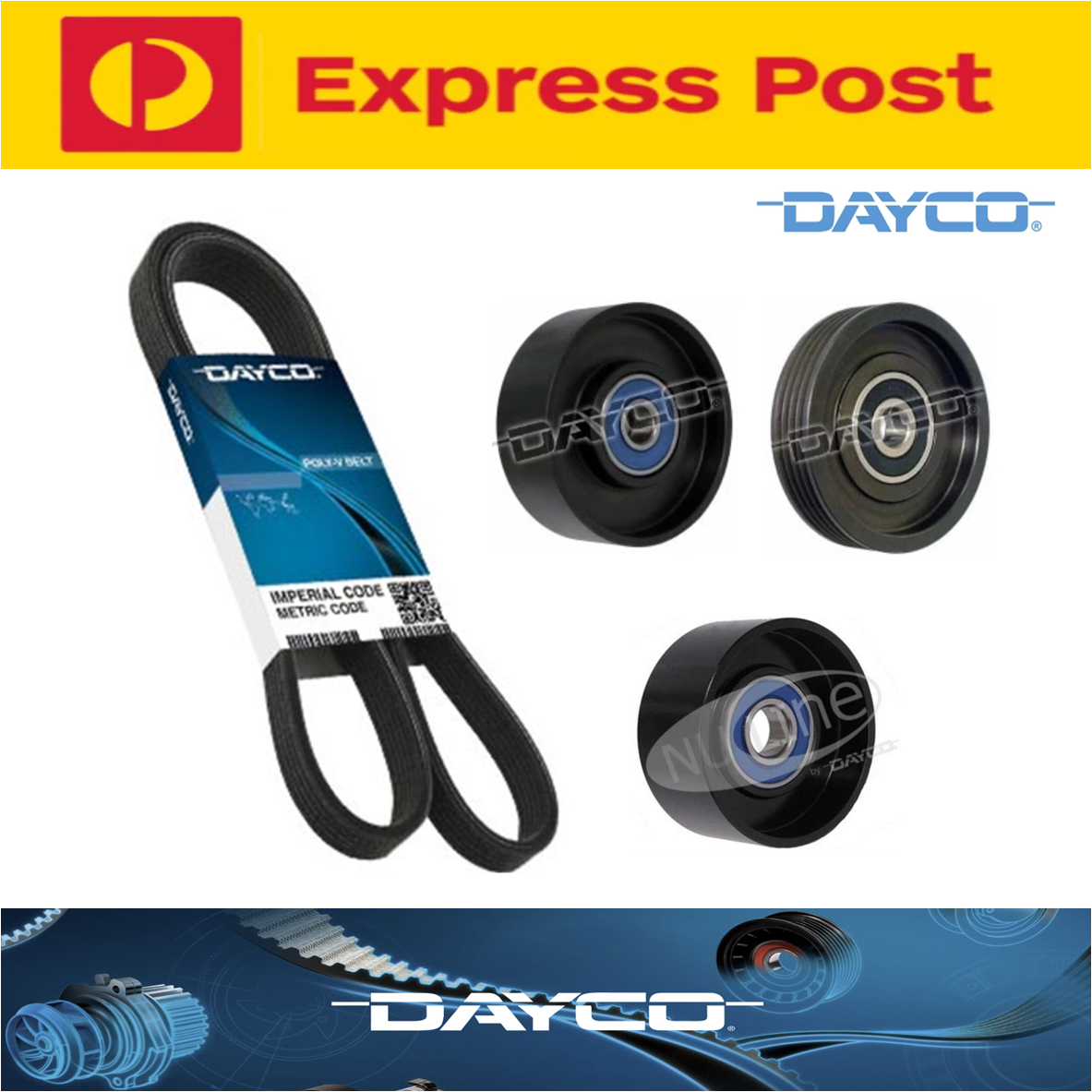 Drive Fan Belt +Idler Pulley Kit For Toyota Hilux KUN16 KUN26 3.0 1KD-FTV Diesel