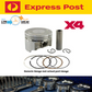 4 X Engine Piston & Ring for Ford Courier PC PD PE PG PH Mazda B2600 2.6L G6