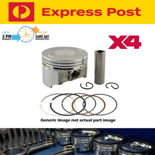 4 X Engine Piston & Ring for Ford Courier PC PD PE PG PH Mazda B2600 2.6L G6