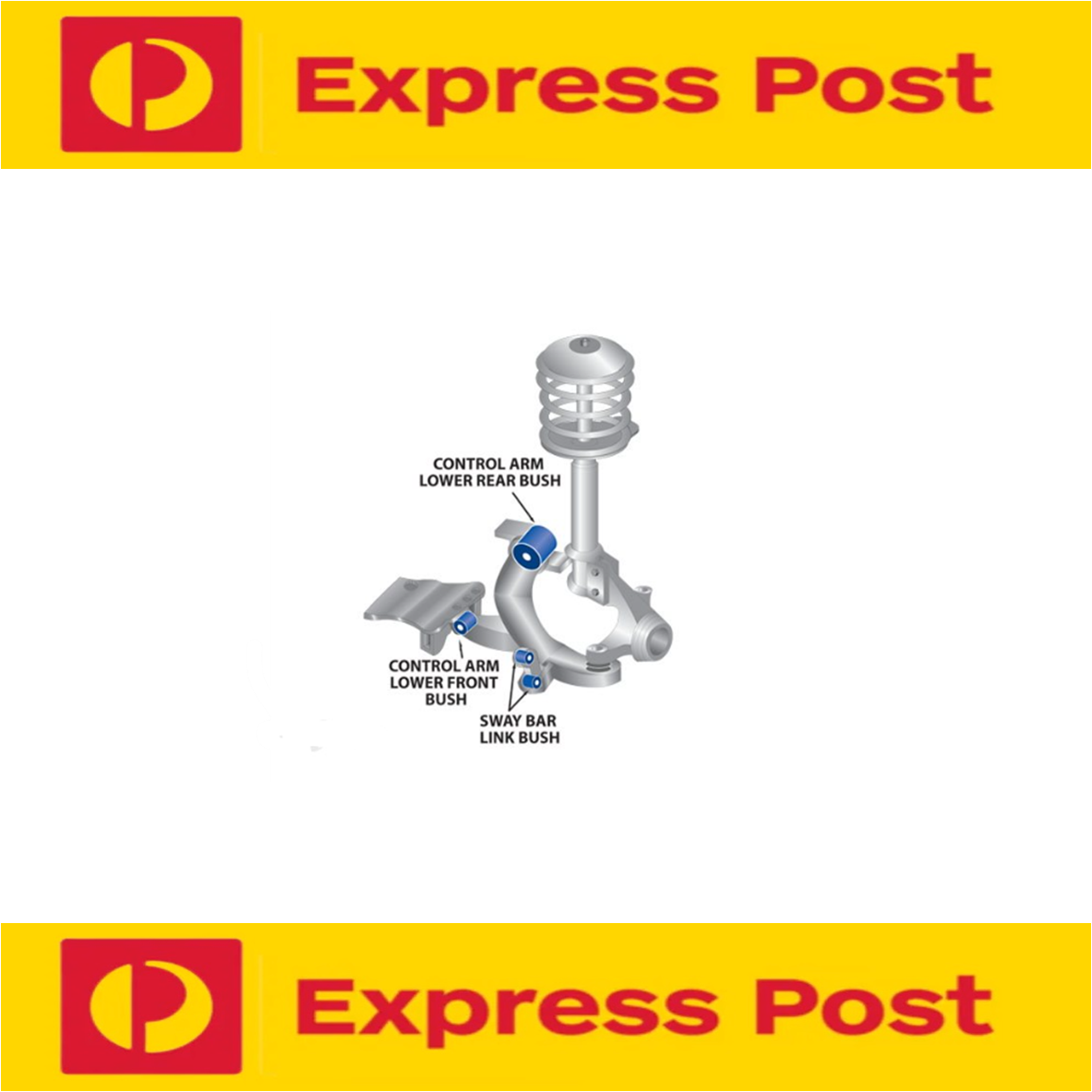 SUPERPRO FRONT CONTROL ARM LOWER INNER REAR BUSH KIT FOR MAZDA 323 ASTINA BG