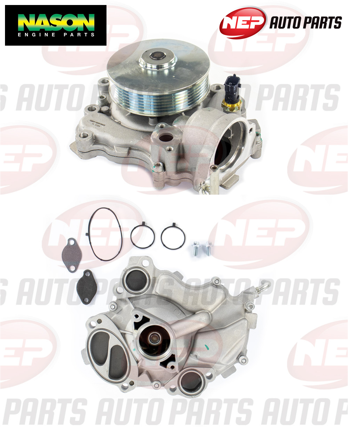 NEP WATER PUMP & GASKET 6 RIB FOR Jeep Grand Cherokee WK2 EXF 3.0L V6 CRD 14-17 