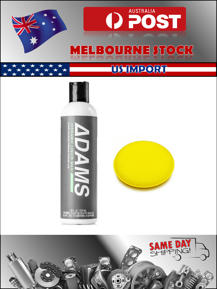 Adam’s Ceramic SIO2 Infused Hydrophobic Liquid Wax & Applicator MADE IN USA