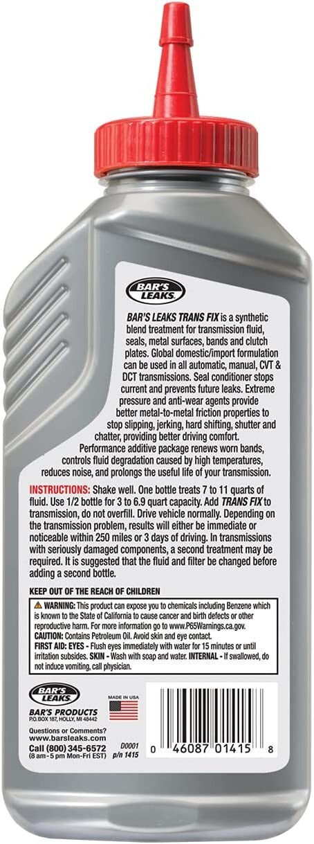 Bar's Leaks Trans Fix Transmission Leaks Repair for Automatic and CVT use