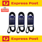 PREMIER A/C & 2x Alternator Drive Belt Kit for Isuzu D-Max TFR TFS 3.0L 08-12