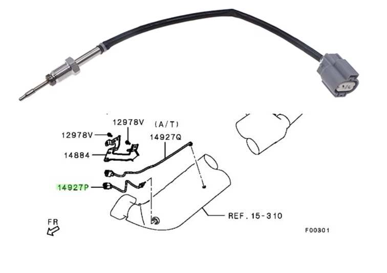 Exhaust Gas Temperature DPF Sensor for Mitsubishi Pajero 4M41 3.2L Diesel PREDPF