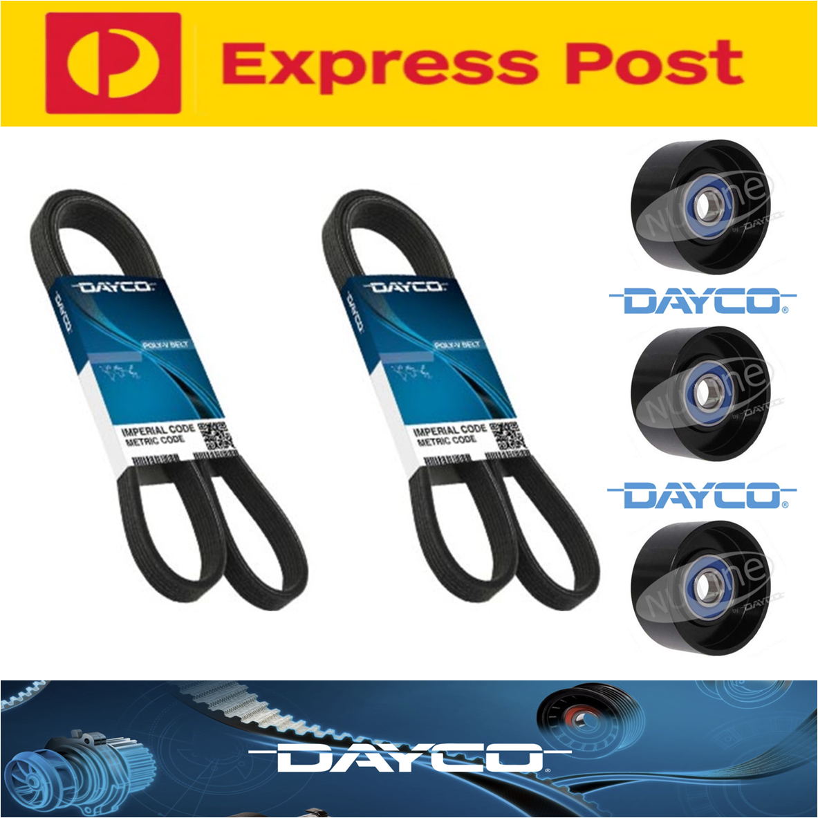 Dayco Belt & Pulley Kit for Nissan Pathfinder R51 2.5L YD25DDTi 2010-2013