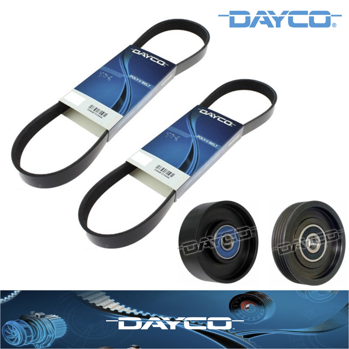 DAYCO Belt + Pulley KIT for NISSAN NAVARA D40 THAI Built Diesel 2.5L YD25DDTi 
