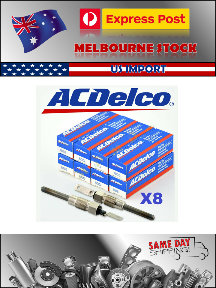 8 x Genuine GM Glow Plugs: GMC Chevrolet Hummer 2500 3500 6.5 6.2 12563554 60G