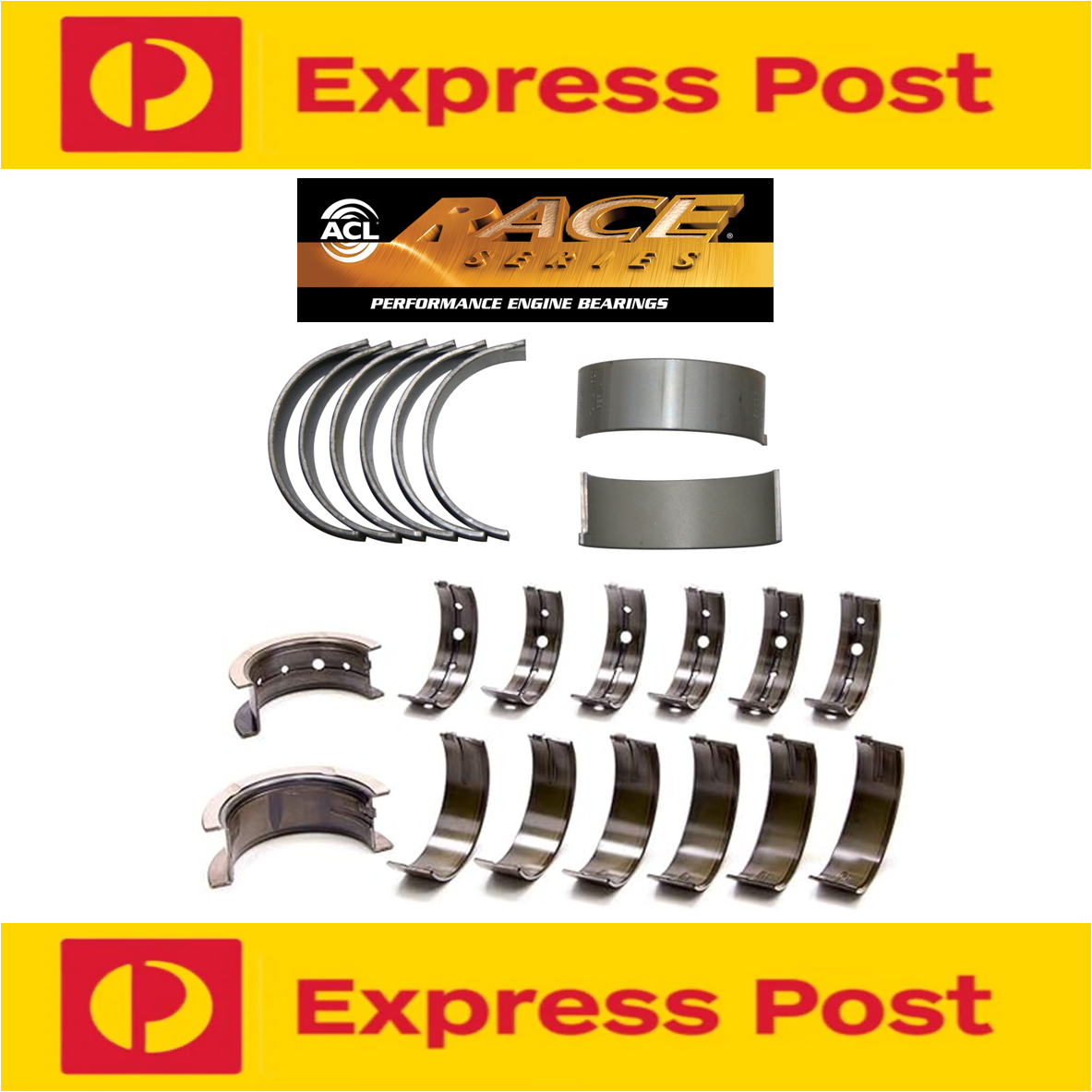 ACL RACE MAIN/CONROD BEARINGS STD SIZE 6-CYL RB30ET TURBO [HOLDEN VL COMMODORE]