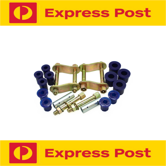 SuperPro Rear Greasable Shackle and Bush Kit for Mitsubishi Triton ML MN 2WD 4WD