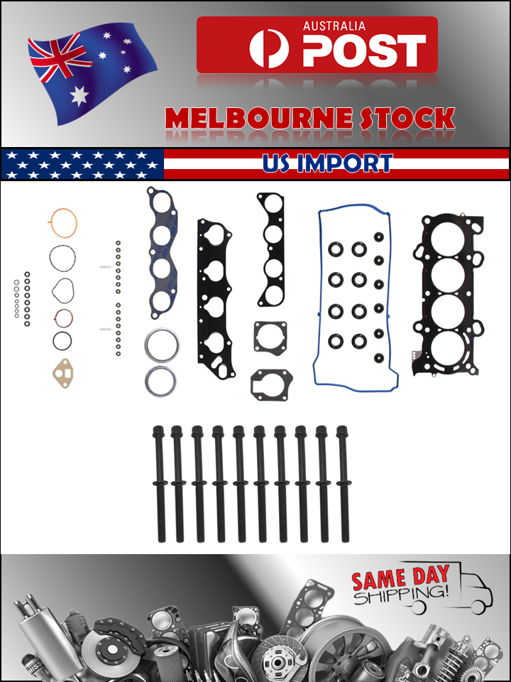 Cylinder Head Gasket Kit with Bolts for Honda CR-V RD7 2.4L K24A1 12/01-1/07