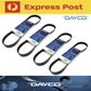 DAYCO Fan Belt Kit (4) for Nissan Navara D22 2.5 Diesel 02/08-Onw. YD25DDT 2.5L