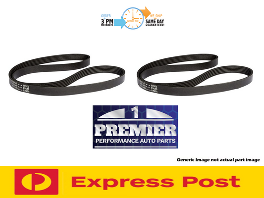 Fan Belt Kit (2) for Nissan Navara D40 Spain 2.5 Diesel YD25DDTi 05/10-Onw 2.5L