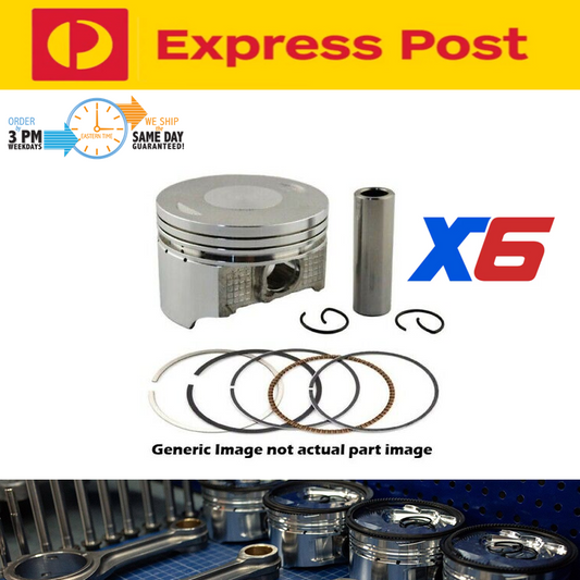 6 Engine Piston & Ring for Toyota Landcruiser FZJ75 78 79 80 105 1FZFE 4.5 92-02