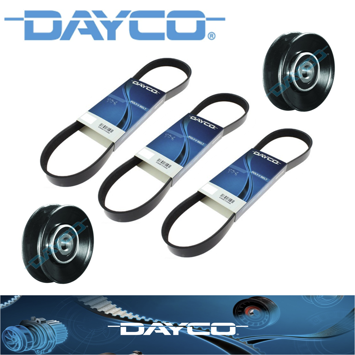 Dayco Belt Pulley Kit for Ford Falcon Fairmont EA EB ED Fairlane NA NC LTD