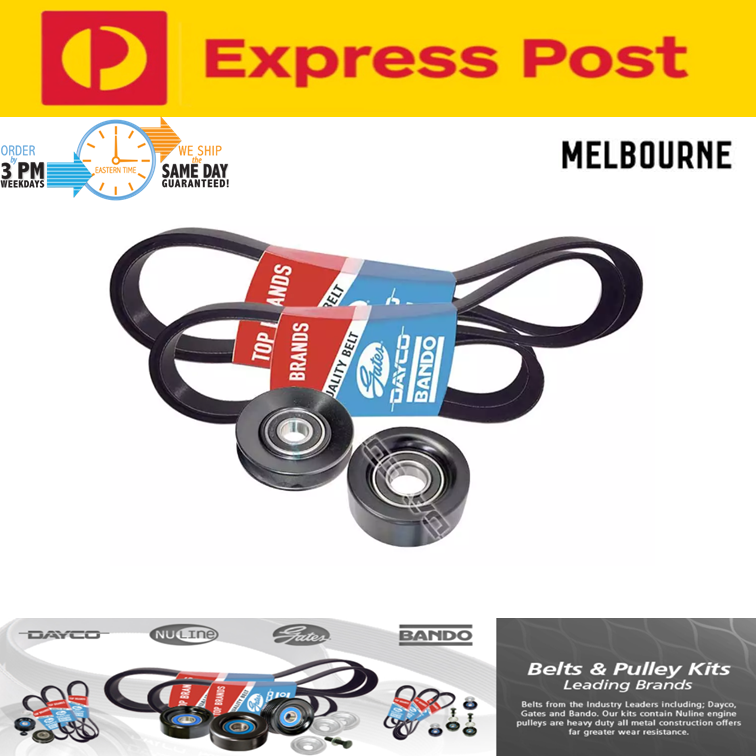 Belt & Pulley Kit for Isuzu D-Max DMax TF 2012-20 3.0L Turbo Diesel 4JJ1-TCX