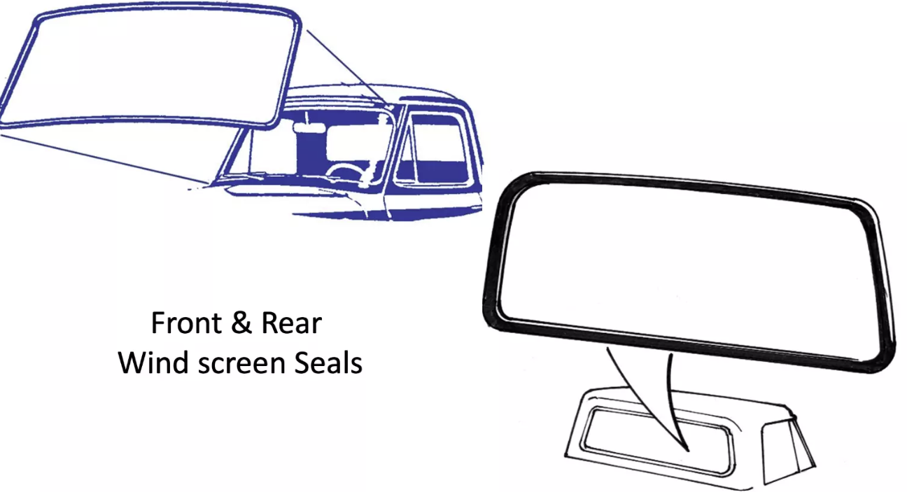 Ford Bronco Windscreen Door Window Vent Bailey Channel Weather Strip Set 78-80