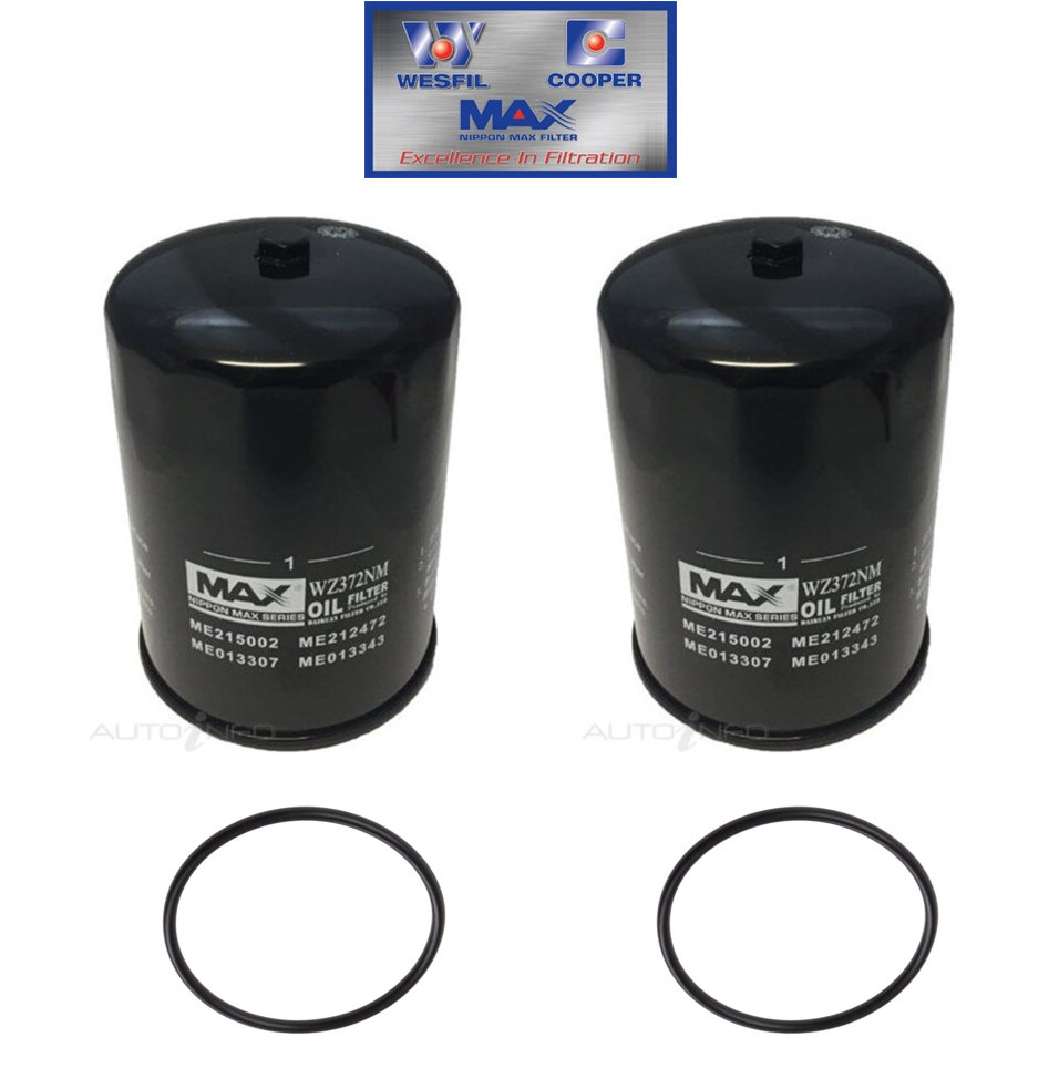 NIPPON OIL FILTER 2 PACK for Mitsubishi CANTER DELICA PAJERO TRITON STARWAGON