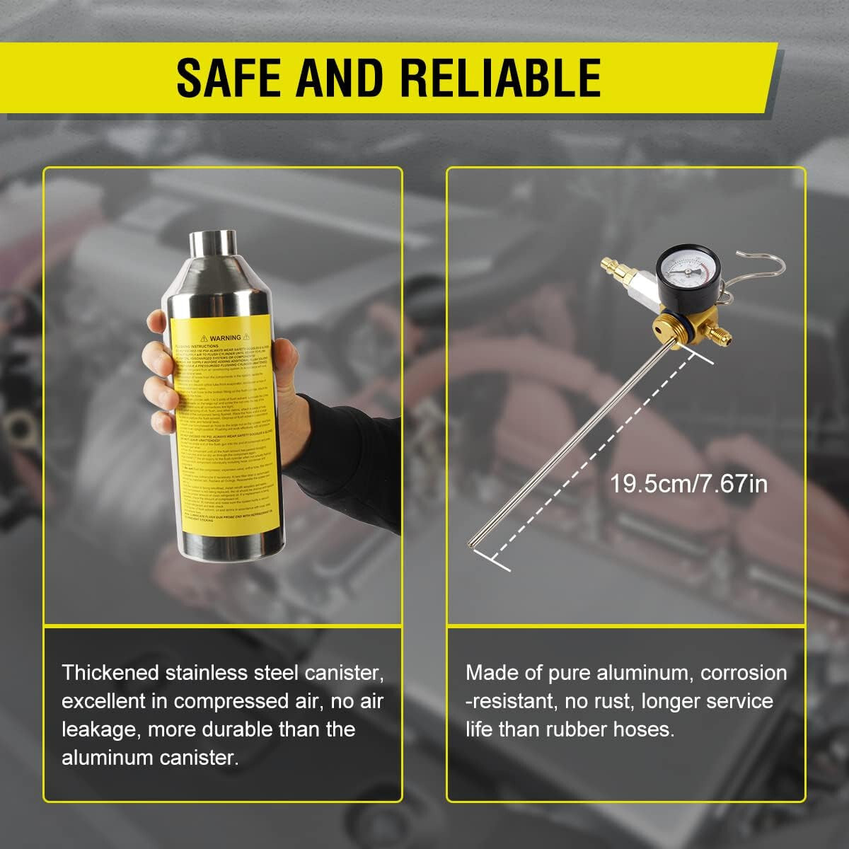 Automotive AC Air Conditioning Flushing Cleaning Kit A/C Drain Tool with 1M Hose