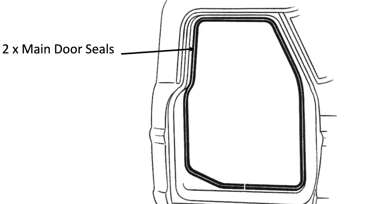 Ford F-100 F-150 Door Window Vent Seal Bailey Channel Weather Strip Set 81-86
