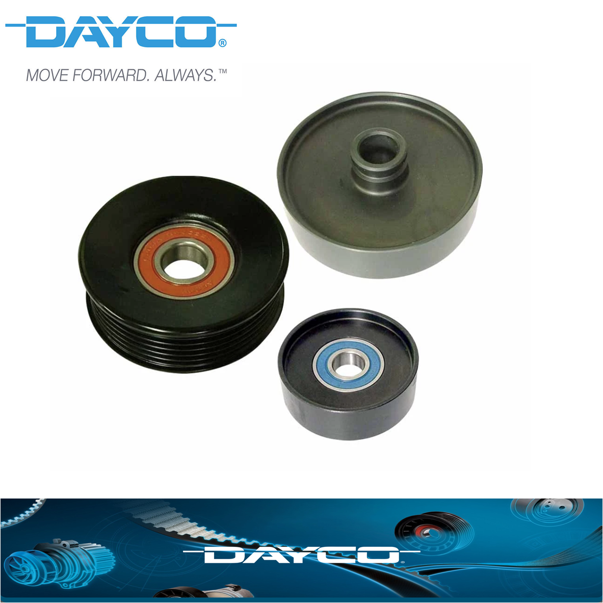 DAYCO Pulley Kit for Ford Falcon BA BF FG Territory SX SY SZ BARRA 4.0L 6 Cyl.