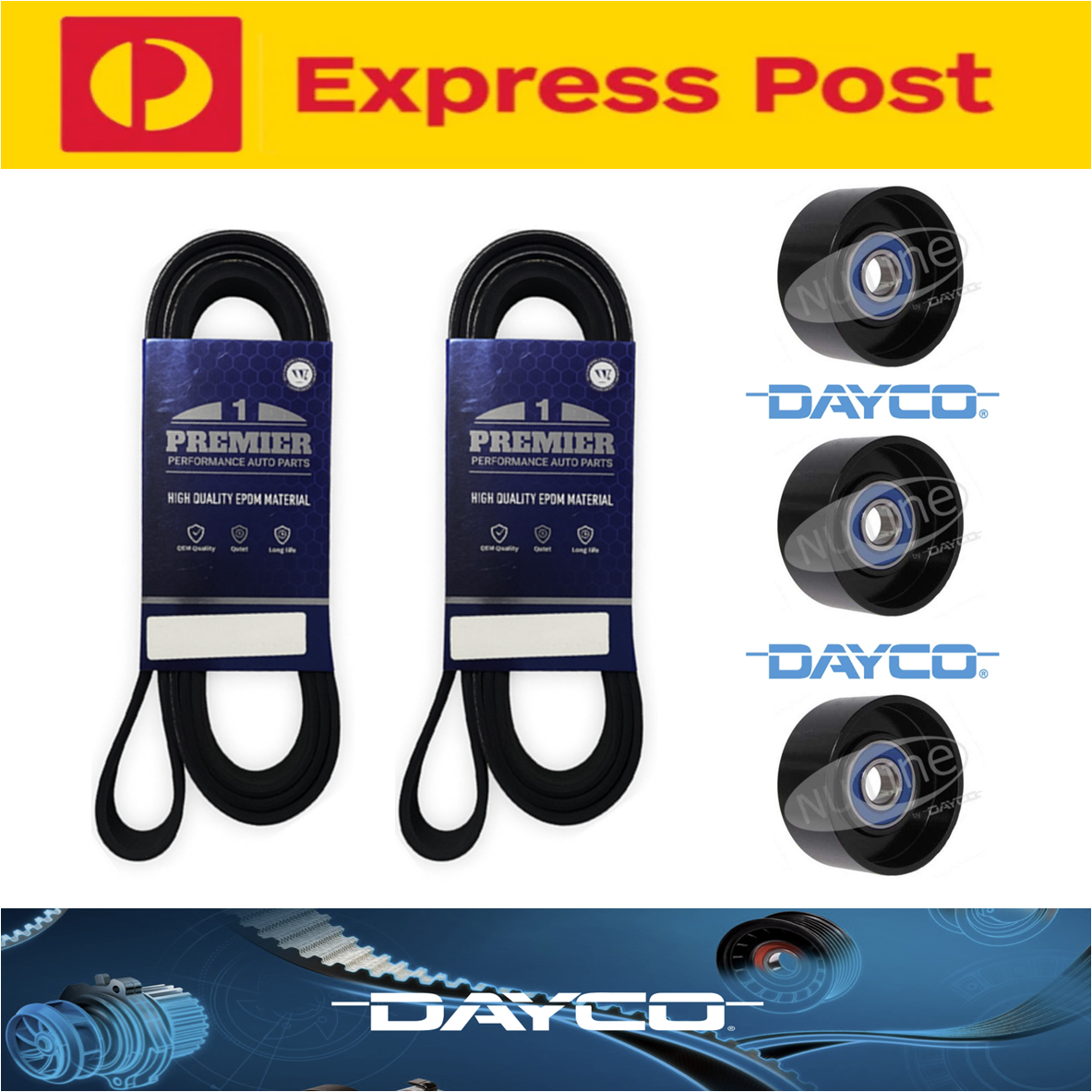 Premier Belt & Dayco Pulley Kit for Nissan Pathfinder R51 2.5L YD25DDTi 10-13