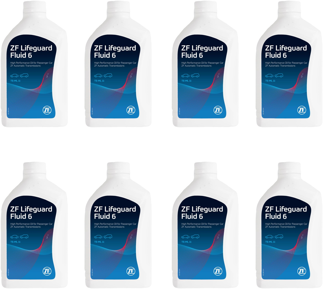 8x ZF Lifeguard Fluid 6 Automatic Transmission Oil 1 Litre (AA00.601.304)