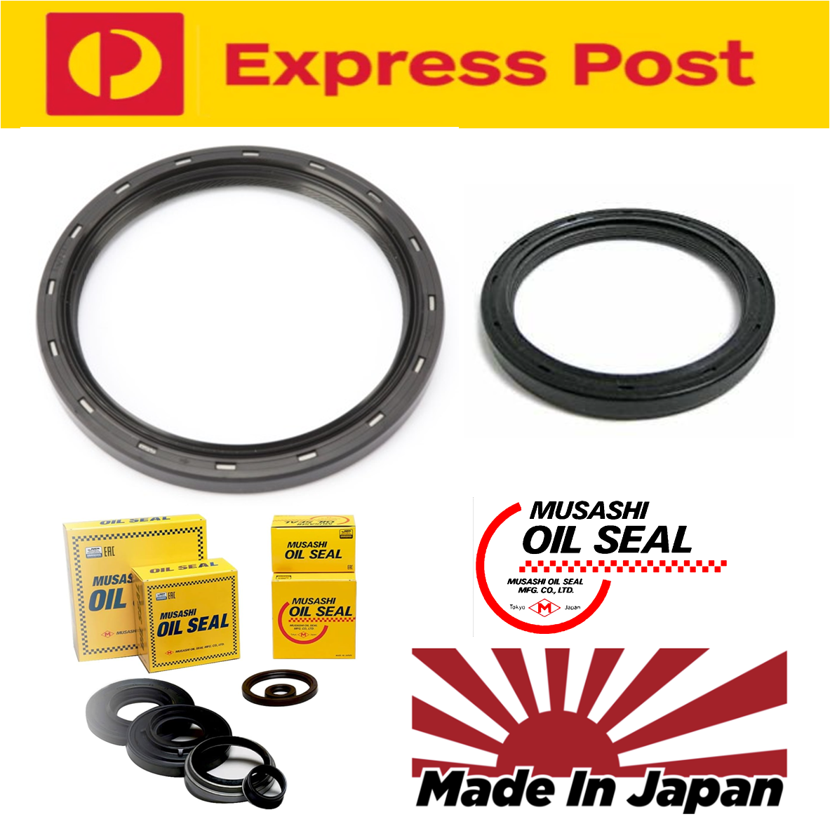 Crankshaft Front & Rear Main Oil Seal Gasket for Hilux LN106 LN105 LN100 3L 2L