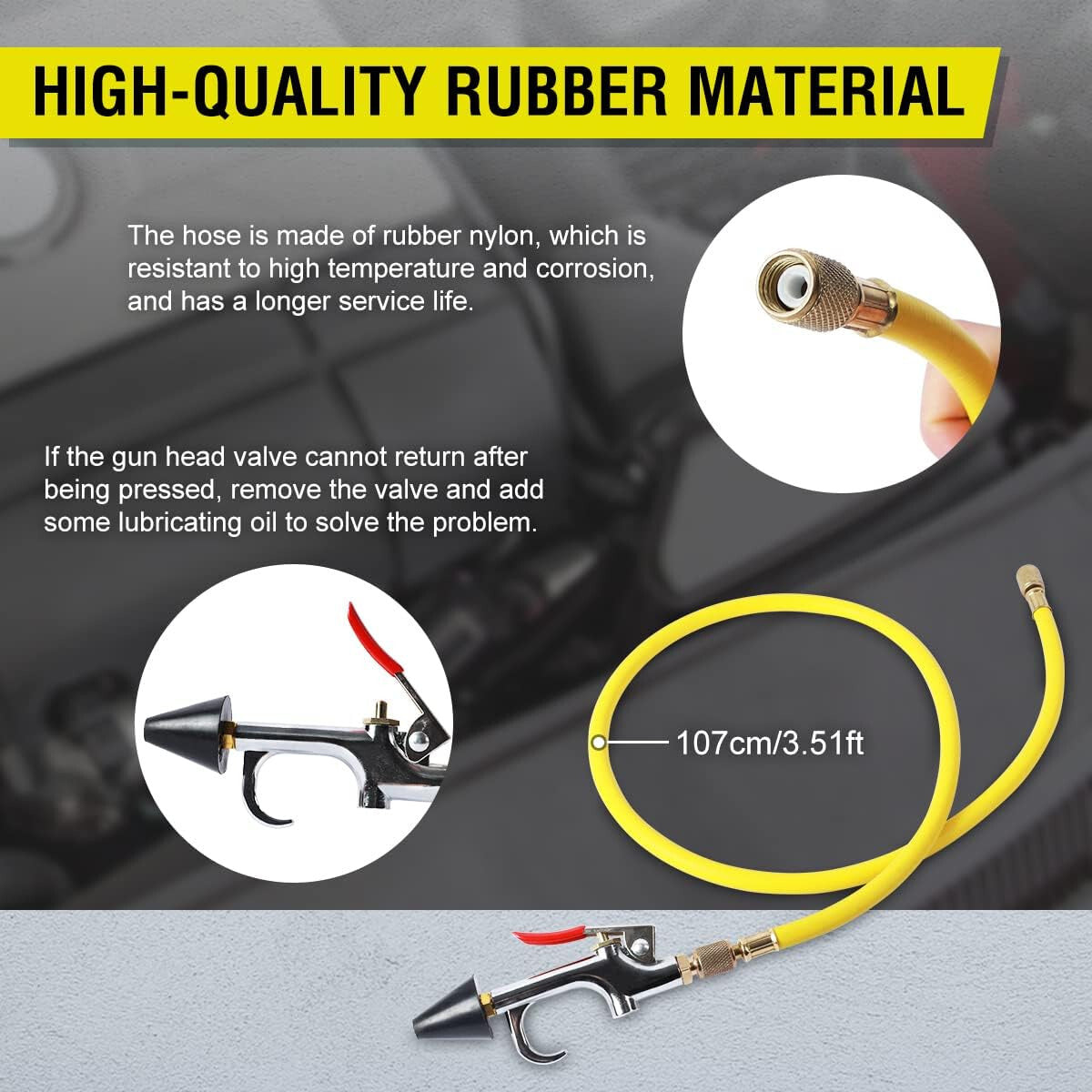 Automotive AC Air Conditioning Flushing Cleaning Kit A/C Drain Tool with 1M Hose