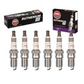 6 x Ruthenium Spark Plugs for Ford FPV 4.0L BARRA BA BF FG X XR6T Iridium+