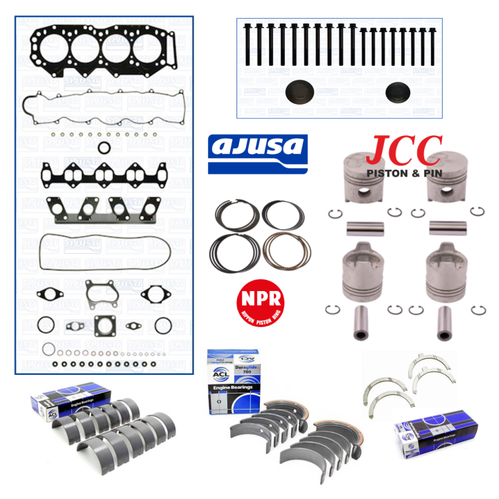 WLT Full Engine Rebuild Kit for Ford Courier Mazda B2500 WL-T 2.5L 4cyl SOHC 12V