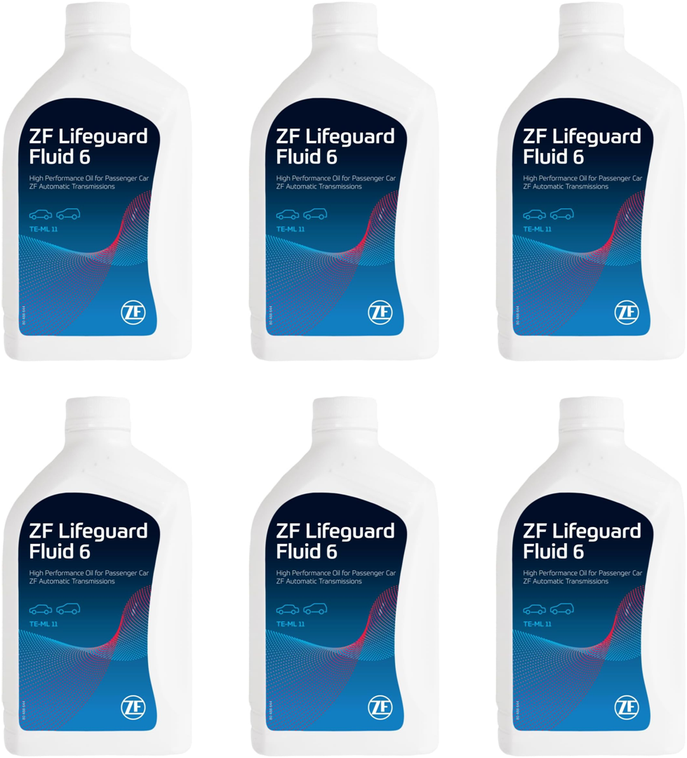6x ZF Lifeguard Fluid 6 Automatic Transmission Oil 1 Litre (AA00.601.304)