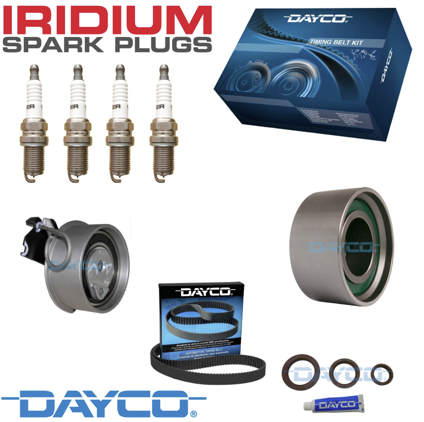 TIMING BELT KIT & IRIDIUM PLUGS for Hyundai i30 2.0L FD Petrol (G4GC engine)