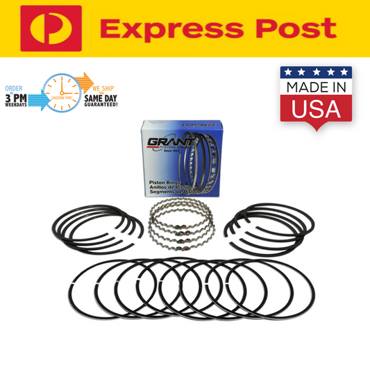 GRANT Holden 253 Red Blue 4.2 V8 8-Cyl Cast Piston Rings 0.020" oversize