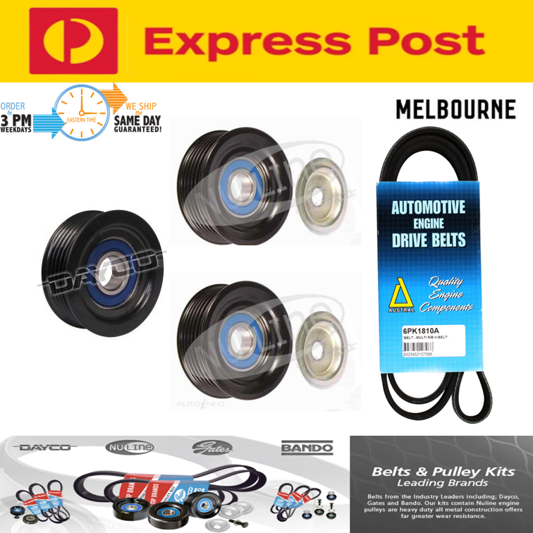 Belt & Pulley Kit for Hyundai i30 FD 4Cyl. Turbo Diesel 1.6L 2008-2012