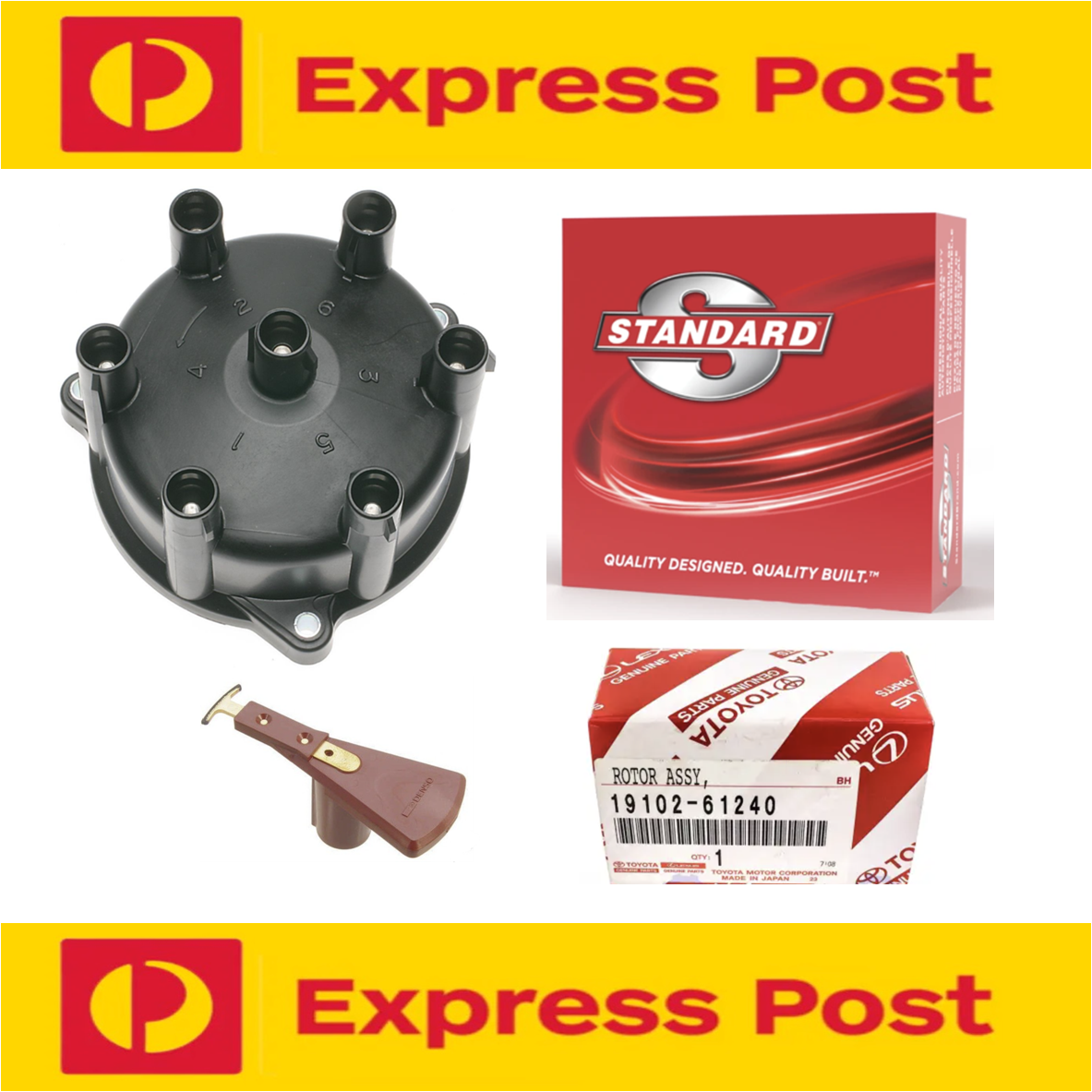 Distributor Cap Rotor Button Kit for LandCruiser 80 Series 1FZ FE 1FZFE 1FZ-FE