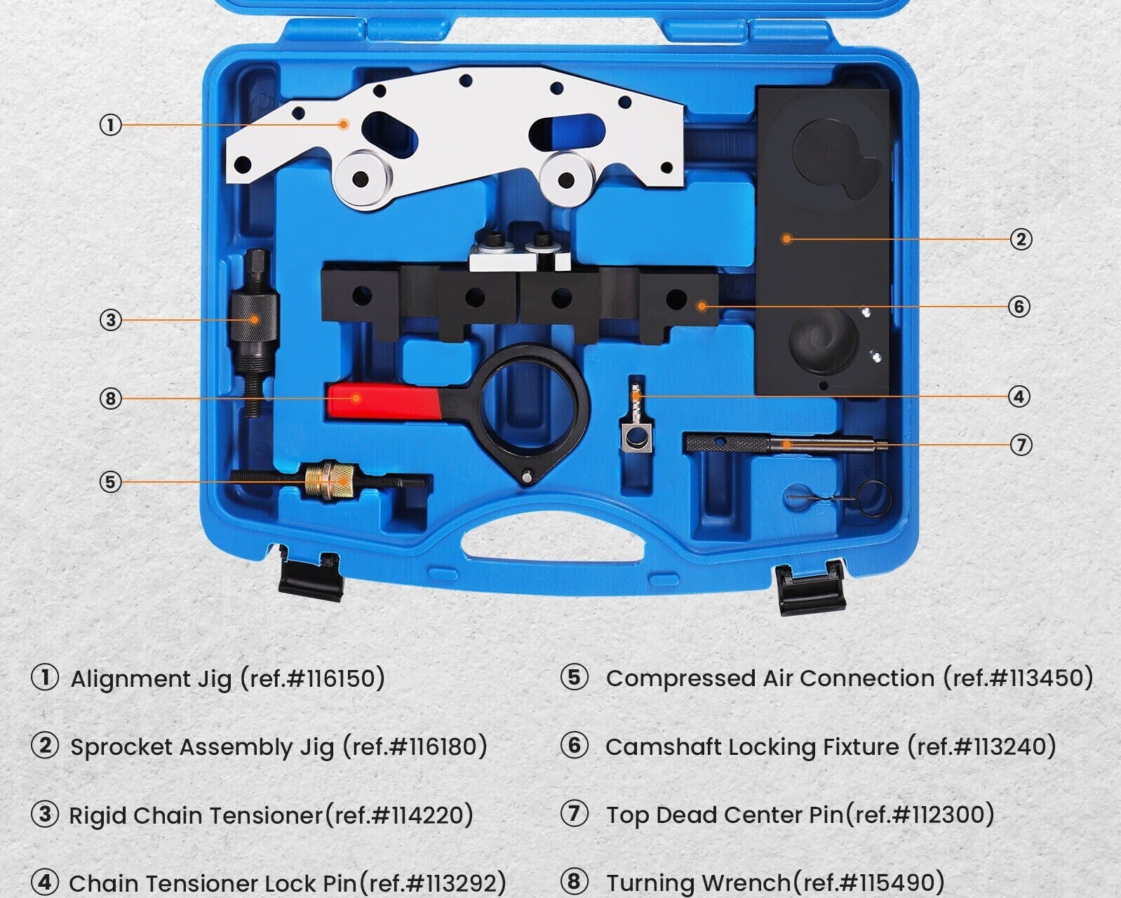 Camshaft Alignment Lock Engine Timing Tool Kit for BMW M52TU/M54/M56 Double Van