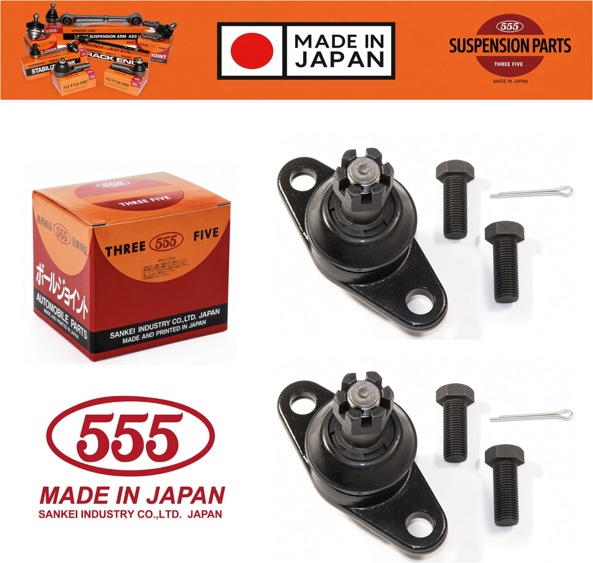 2 Front Lower Ball Joints for TOYOTA Camry SV11R SV20R SV21R SV22R 82-93