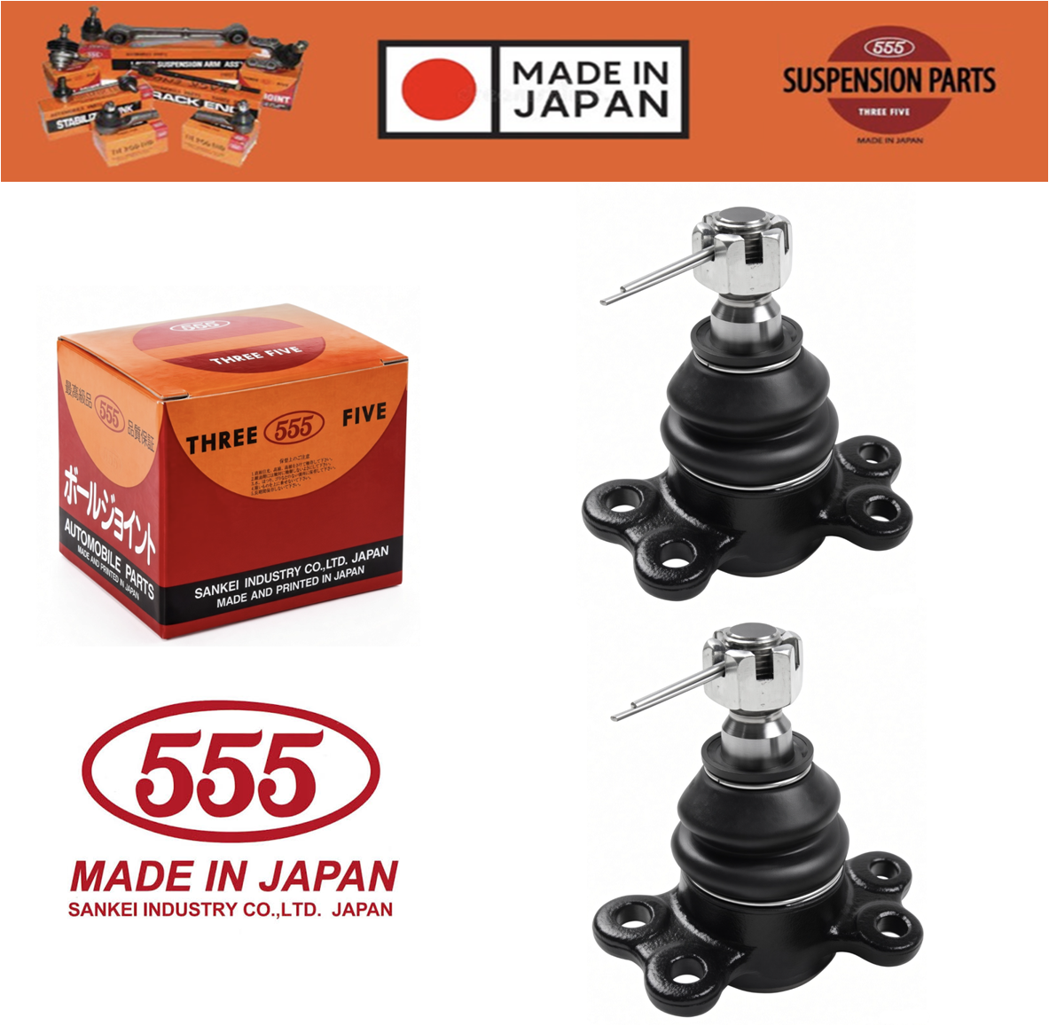 2x Front Upper Ball Joints for Holden Isuzu Rodeo KB TFR TFS 1991~97 4wd 2x4 Ute
