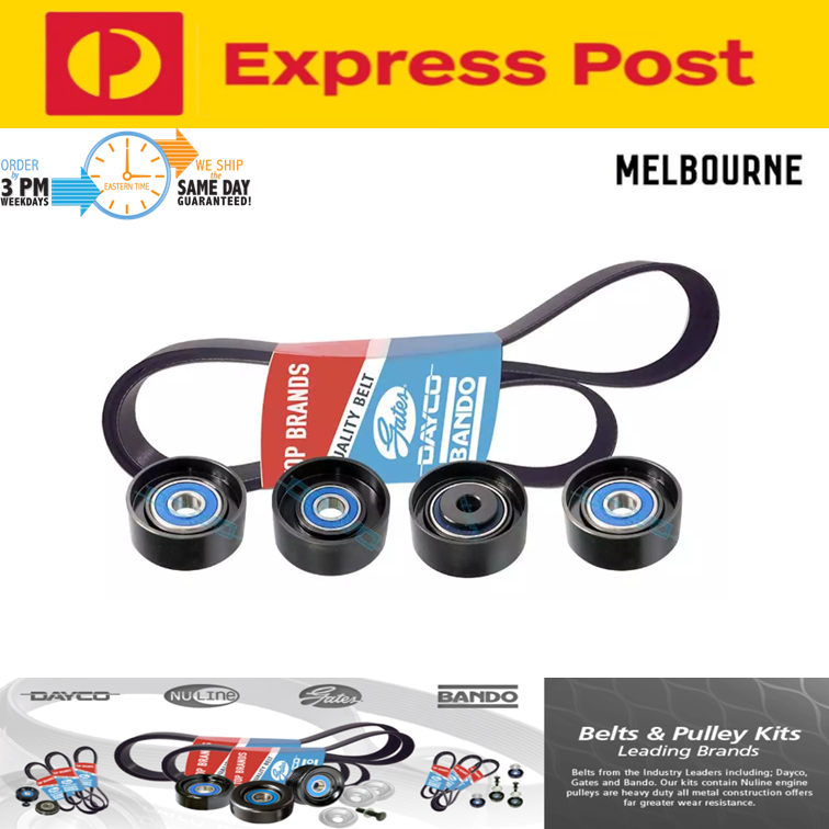 Belt & Pulley Kit for Hyundai Diesel D4CB iMax & iLoad 2008-2012 2.5L TD